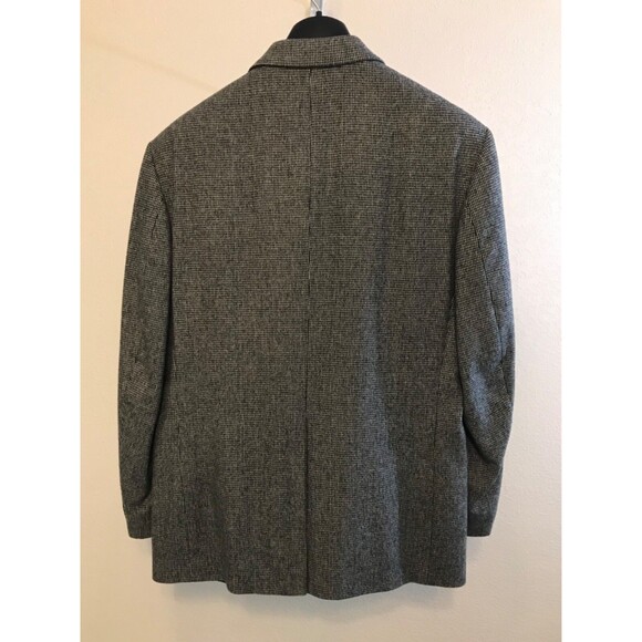 John Ashford Mens Sport Coat SZ 40 Short black/tan Tweed Officecorp Business - Picture 2 of 6